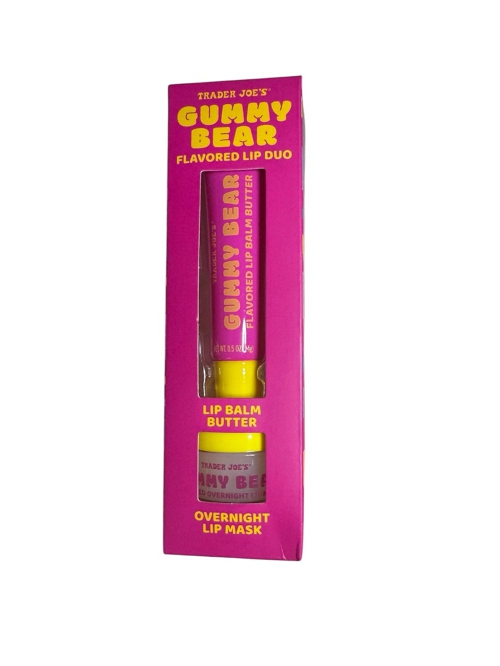 Trader Joe's Gummy Bear Flavored Lip Duo - Pink & Yellow